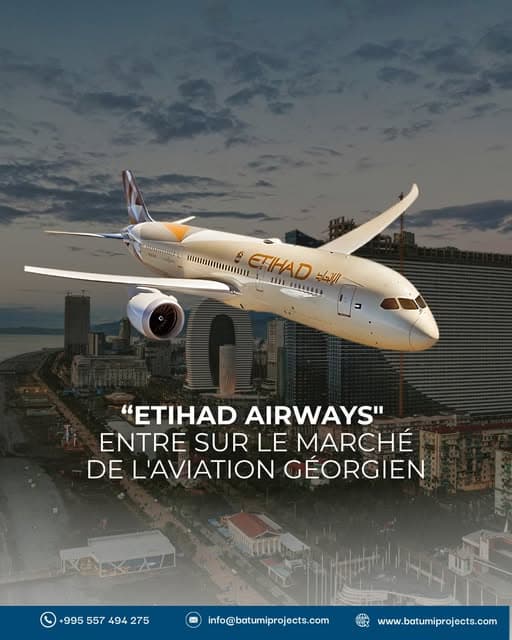 Etihad Airways : nouvelle ligne aérienne en Géorgie dès 2026